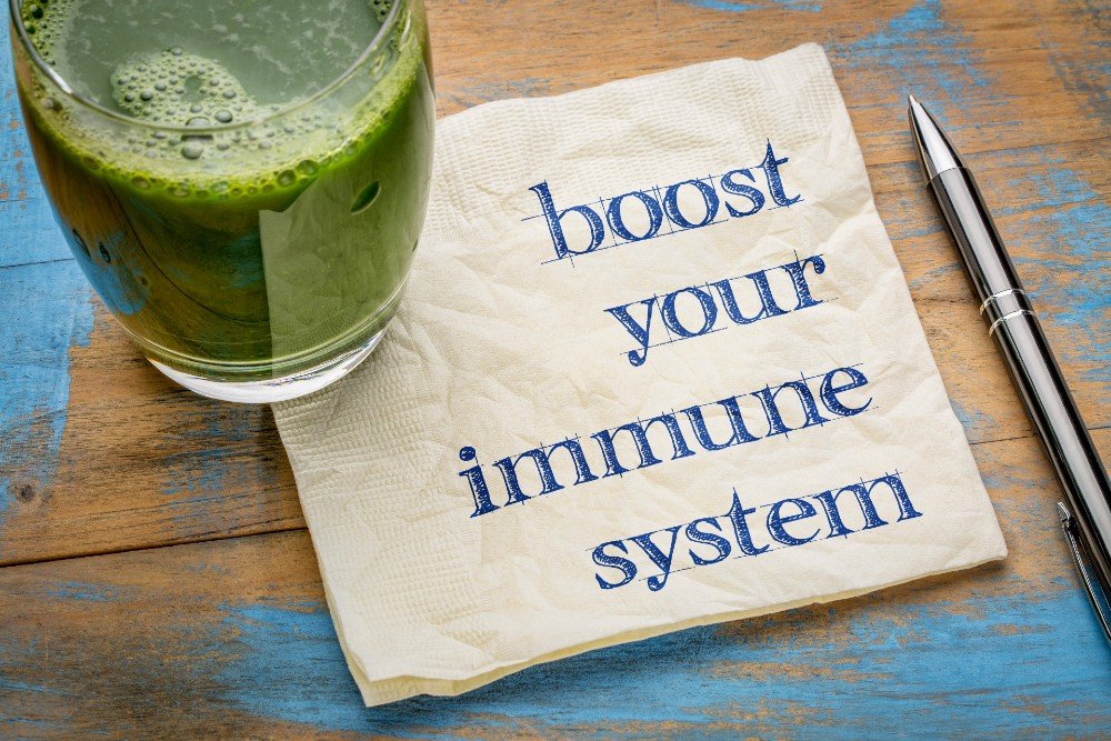 Boost your immune written on a paper.