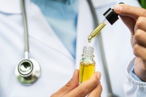 A CBD product in a bottle being tested in a laboratory. Buy CBD Oil In Clemson, SC