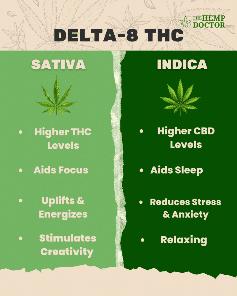 Delta 8 THC Indica vs. Sativa