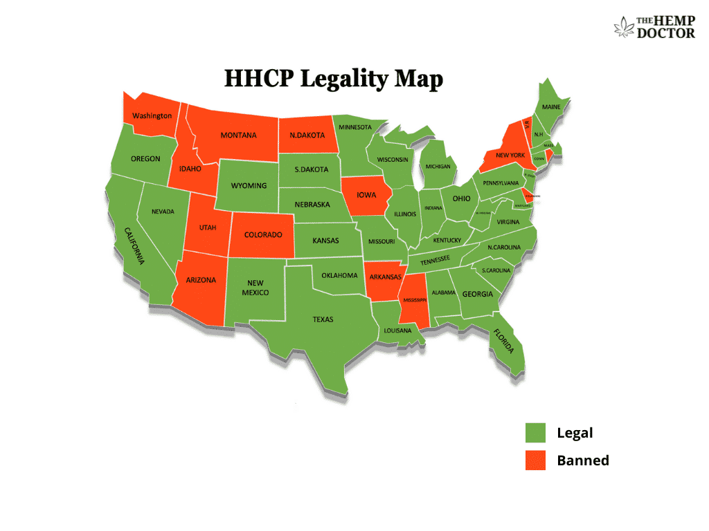 Legality Map of HHCP in the 50 States