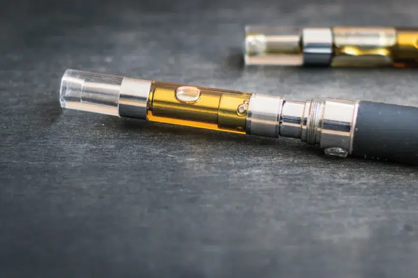 Two live resin carts lying on the table